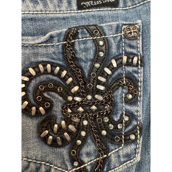 Miss Me JP6048B Womens Bootcut Jeans Size 29 Vintage Wash Denim Stretch Cotton B - Picture 9 of 10